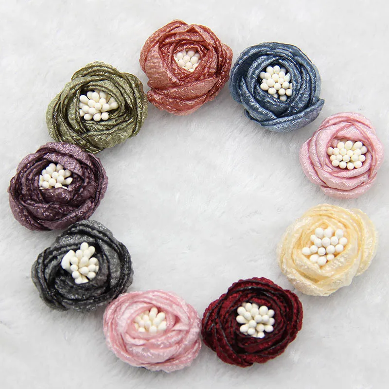 5pcs/lot 3.5cm Silk Rose Flower head Artificial Flower Wedding Party Home Decor DIY Wreath Scrapbook Gift Box Craft Fake Flower