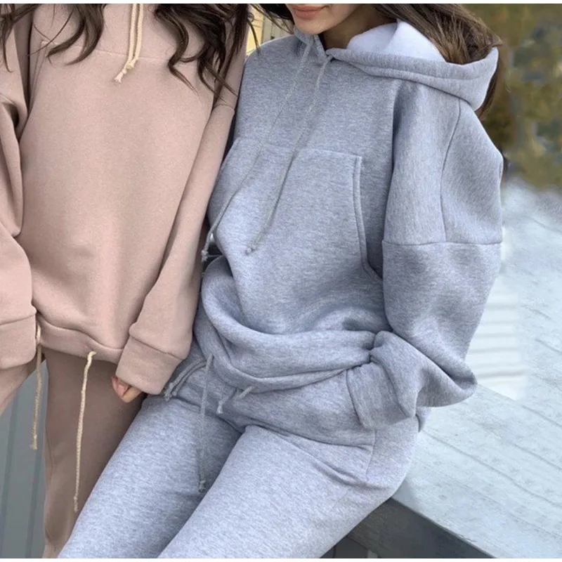 2023 The Trend Spring and Autumn New Style Fashion Big Pocket Solid Color Sweater Leisure Two-piece Set