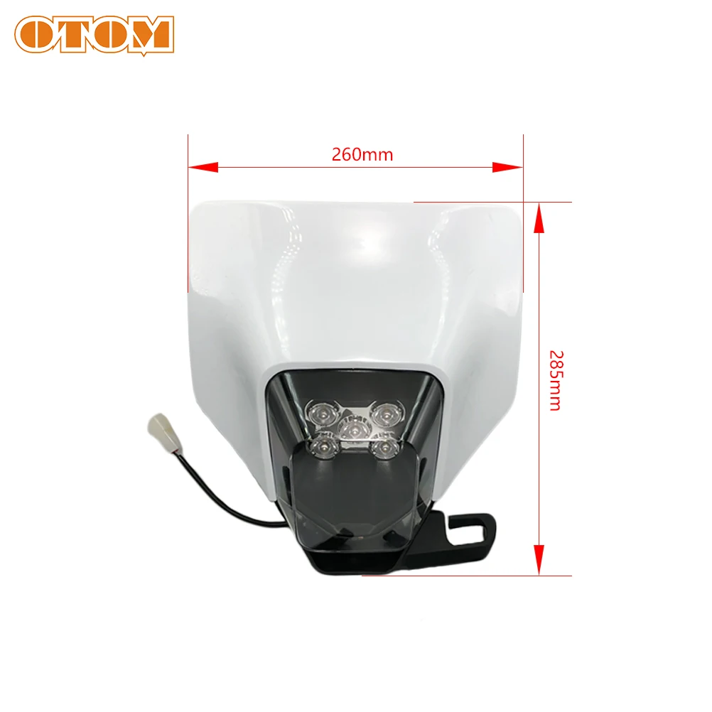 OTOM Motorcycle LED 12V 30W 6000K Headlight Five Lamp Beads Plastic Lighting For HUSQVARNA FC250 350 TC125 250 TX300 FX350 450