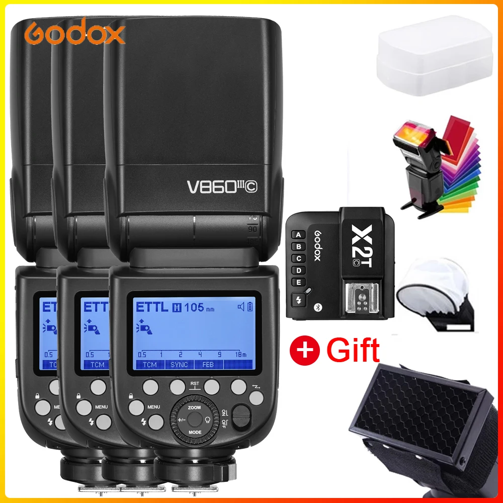 Высокоскоростная вспышка Godox, GN60, 1/8000, 2,4G, TTL, 2600 мАч, литий-ионная батарея, Speedlite, совместимая с камерой Sony A7M IV