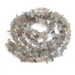 Natural Labradorite Chips Nugget Stone Beads Irregular Semi-precious Gravel Beads for Women DIY Jewelry Making Bracelet Necklace