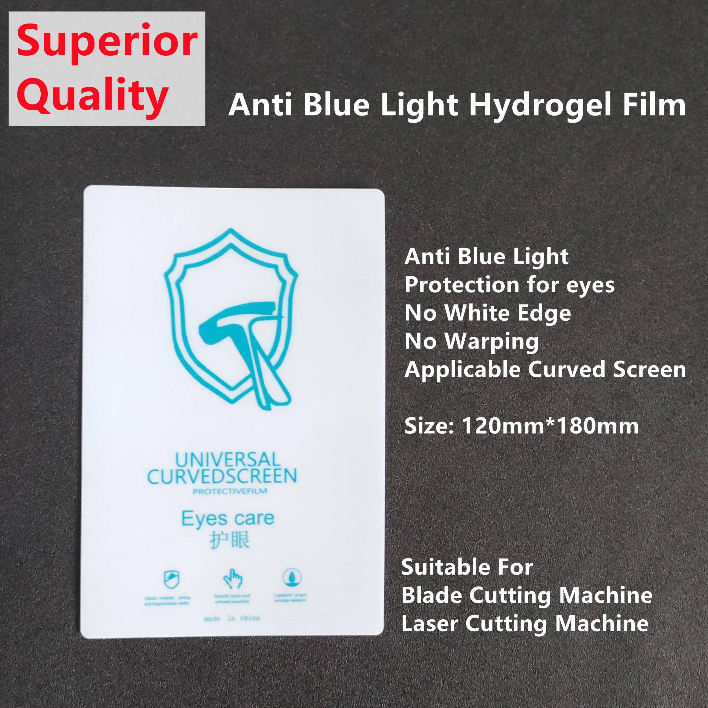 50pcs HD Hydrogel Film Matte/Anti Blue-Ray Universal Curved Screen Protective TPU LCD Screen Protector On Blade Cutting Machine