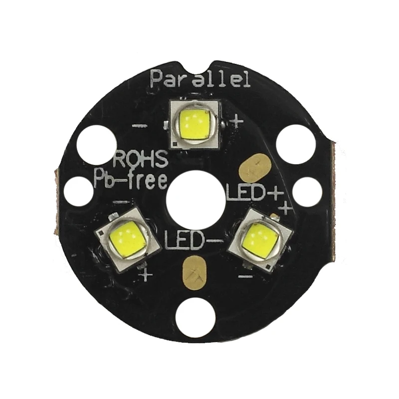 Triple XP-G2 SMD 3535 LED on 20mm DTP Copper MCPCB Parallel with LENs Flashlight DIY