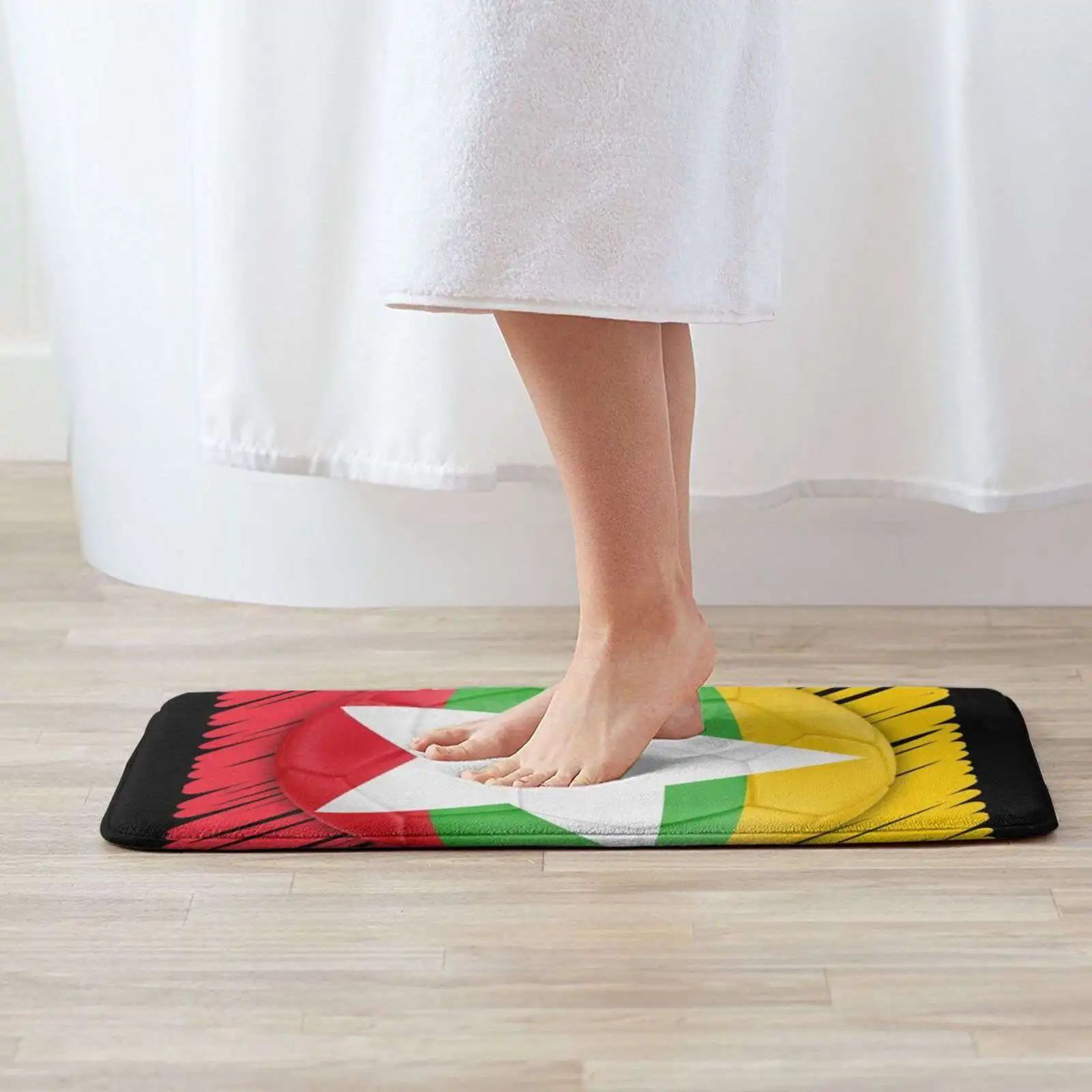 Football Flag Soft Cushion Home Carpet Door Mat Car Rug Naypyitaw Burma National Flag Competition Sports Futbol Player Soccer