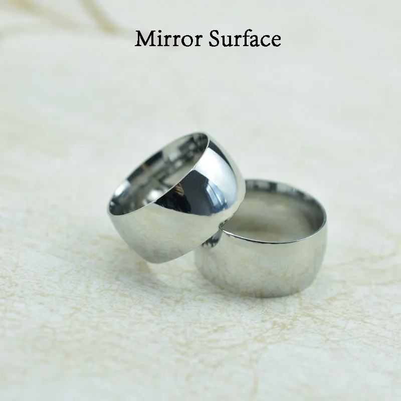 Men's Ring Fashion Jewelry High Quality Polished Stainless Steel Rings Punk Style Mirror Shiny Rings for Man 12MM Massive Ring