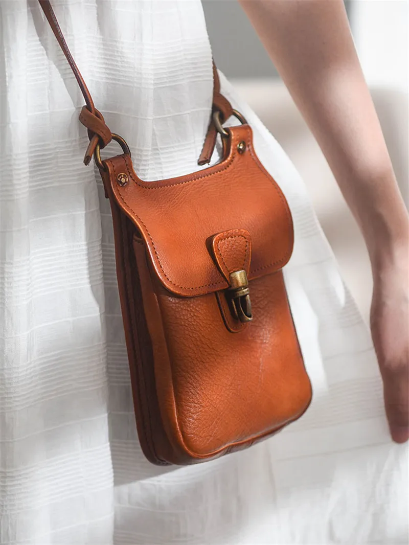 PNDME luxury natural genuine leather ladies mini messenger bag fashion weekend daily real cowhide women's small shoulder bag