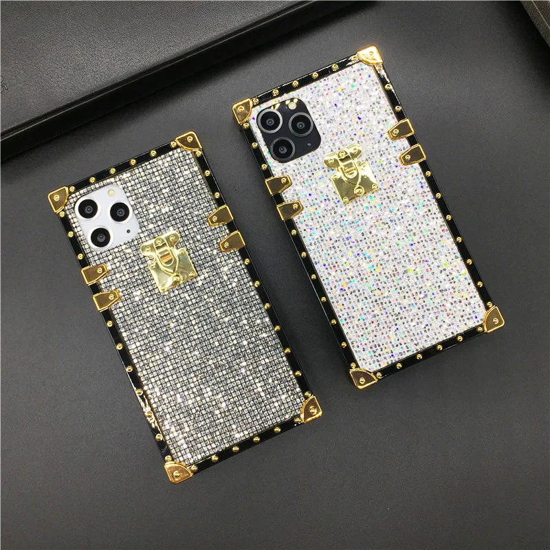 Luxury Glitter Sequin Cover Gold Phone Case for Samsung Galaxy S24 Ultra S23 Plus S21 S10 S20 FE S22 Ultra Note 20 10 9