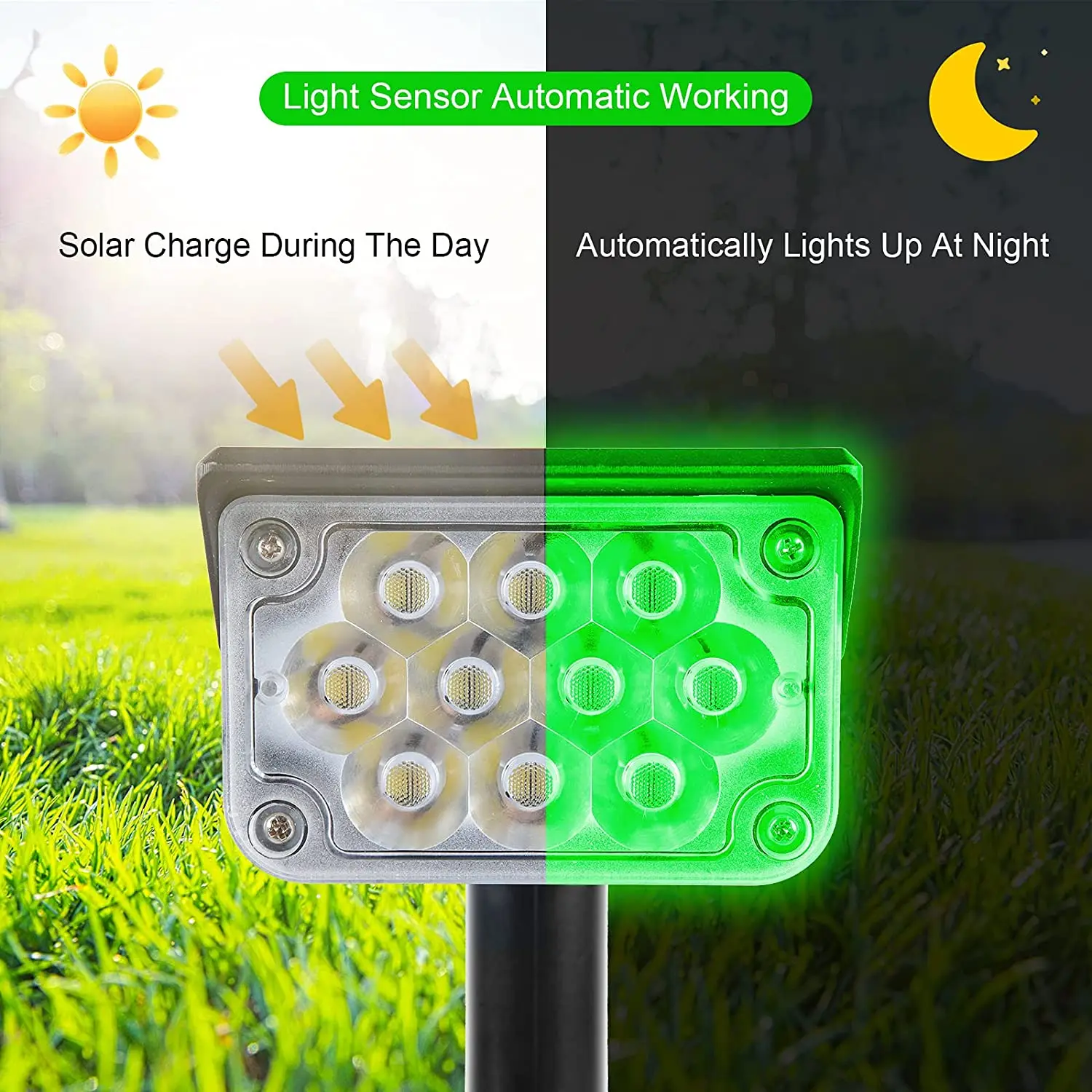 T-SUN ajustável solar spotlight jardim luz solar ip65 energia solar luz verde para quintal caminho árvore decoração luz solar ao ar livre