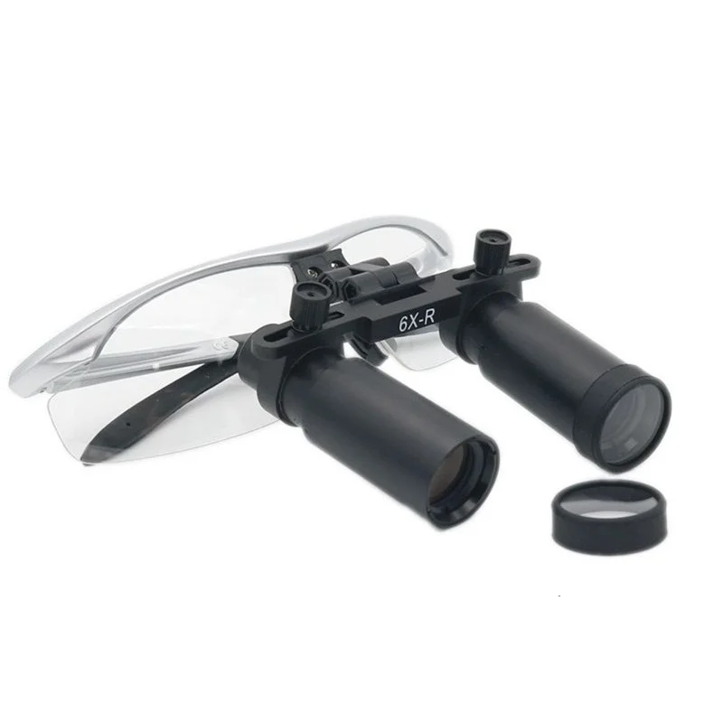 High Quality Plastic Frame 6.0X-R Medical Magnifying Glasses Binocular Magnifier Dental Surgical Loupes 3 Color Option