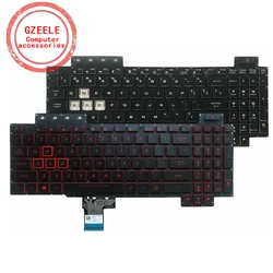 Klawiatura amerykańska dla ASUS ROG FX504 FX504GD FX504GE FX504GM FX80 FX80GM FX505 V170762HS1 0 knr0-661pru00 zx80g FX86 FX705