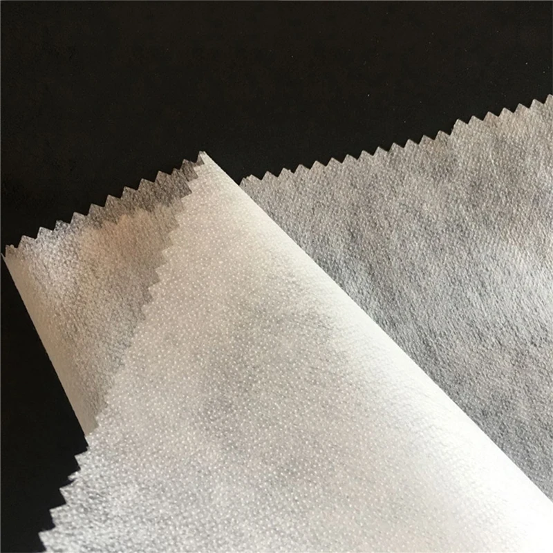 Fodera adesiva a doppio punto tessuto Non tessuto fusibile leggero Interlining accessori per abbigliamento da cucire ferro sulla fodera adesivo