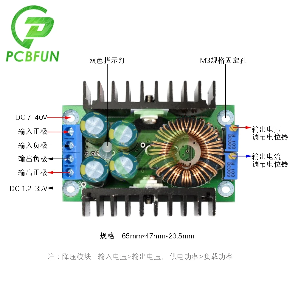 300W XL4016 DC-DC 12V 24V Max 9A Step Down Buck Converter 7V-40V To 1.2V-35V Adjustable Power Supply Module for LED Driver PCB