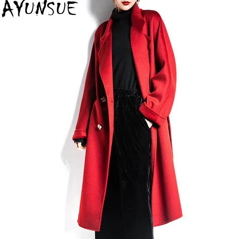 Winter Coat Female 100% Wool Coat Fashion Jacket Women Autumn Long Blends Jackets Woman Outwear Chaqueta De Mujer 2020 WPY1221