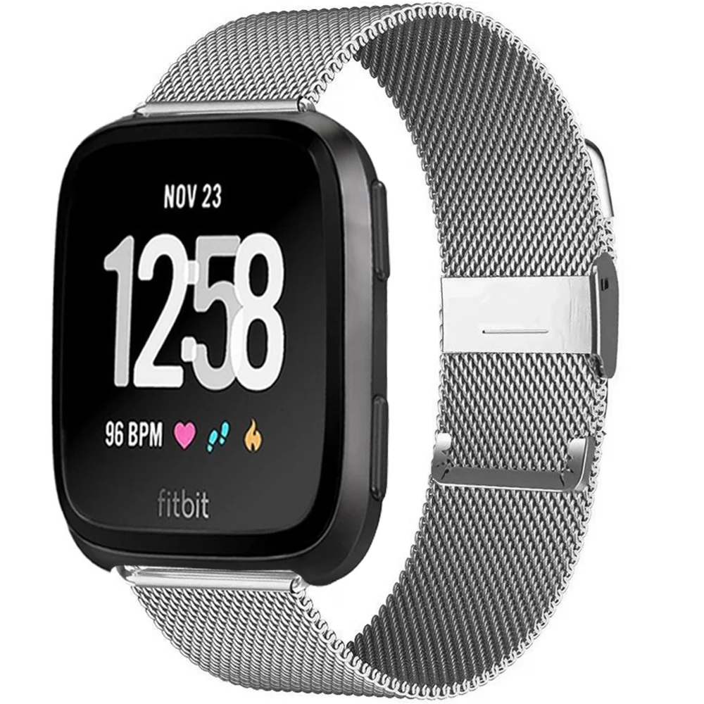 Milanese band for Fitbit Versa/Versa 2/versa Lite Strap Stainless Steel Bracelet Strap smart watch Accessories