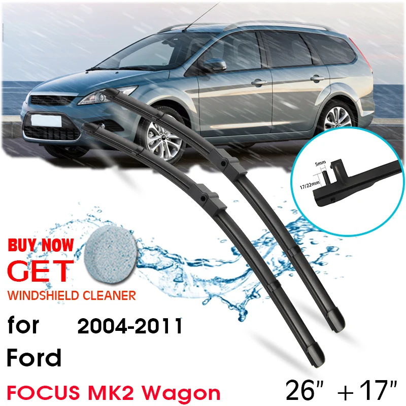 Car Front Window Windshield Rubber Silicon Refill Wiper For Ford FOCUS MK2 Wagon 2004-2011 LHD / RHD 26