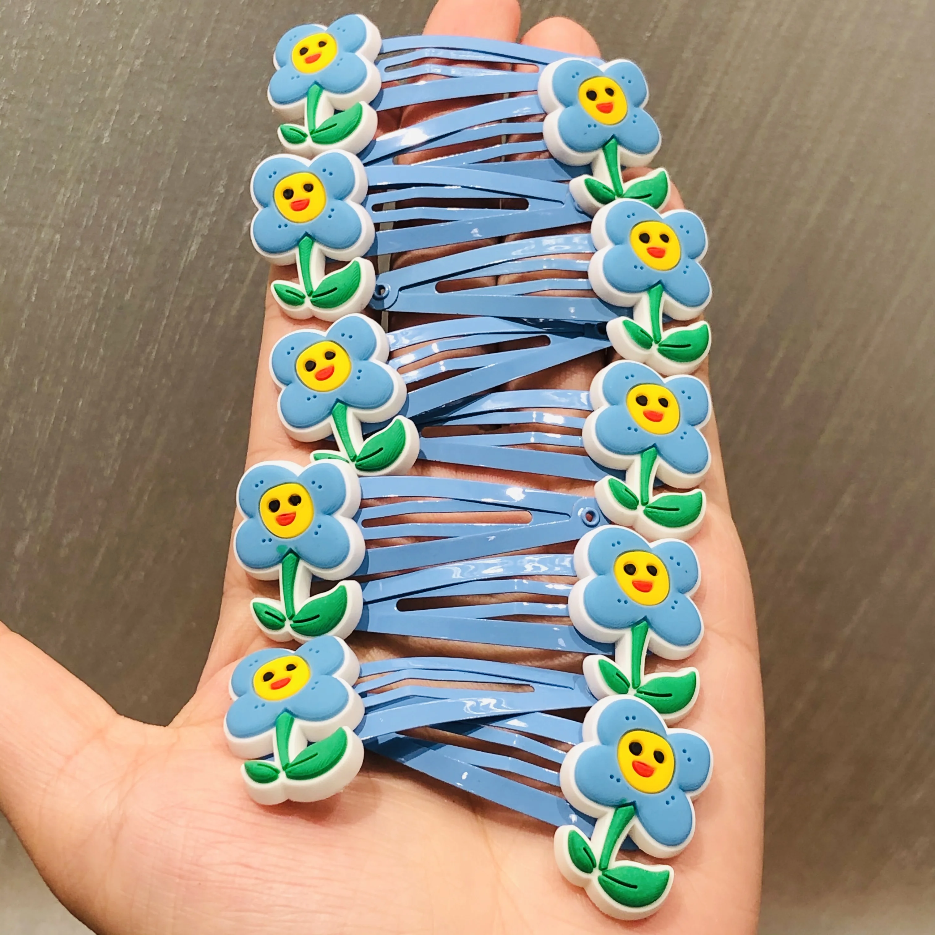 10 Buah/Set Jepit Rambut Baret Aksesori Rambut Anak Jepit Rambut Bayi Bunga Matahari Anak Perempuan Jepit Rambut