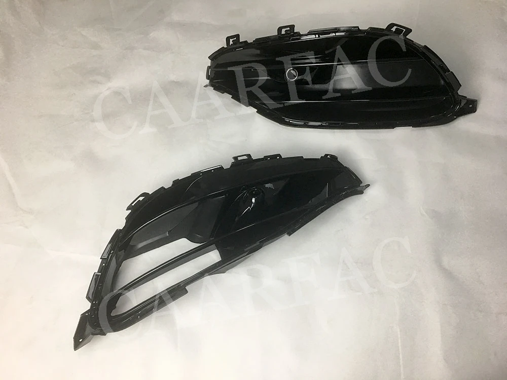 ABS Gloss Black Front Bumper FogLight Trim Shade Grills Frame For Benz A Class W176 A45 AMG Sport 2016-2018 FogLamp Mask Cover