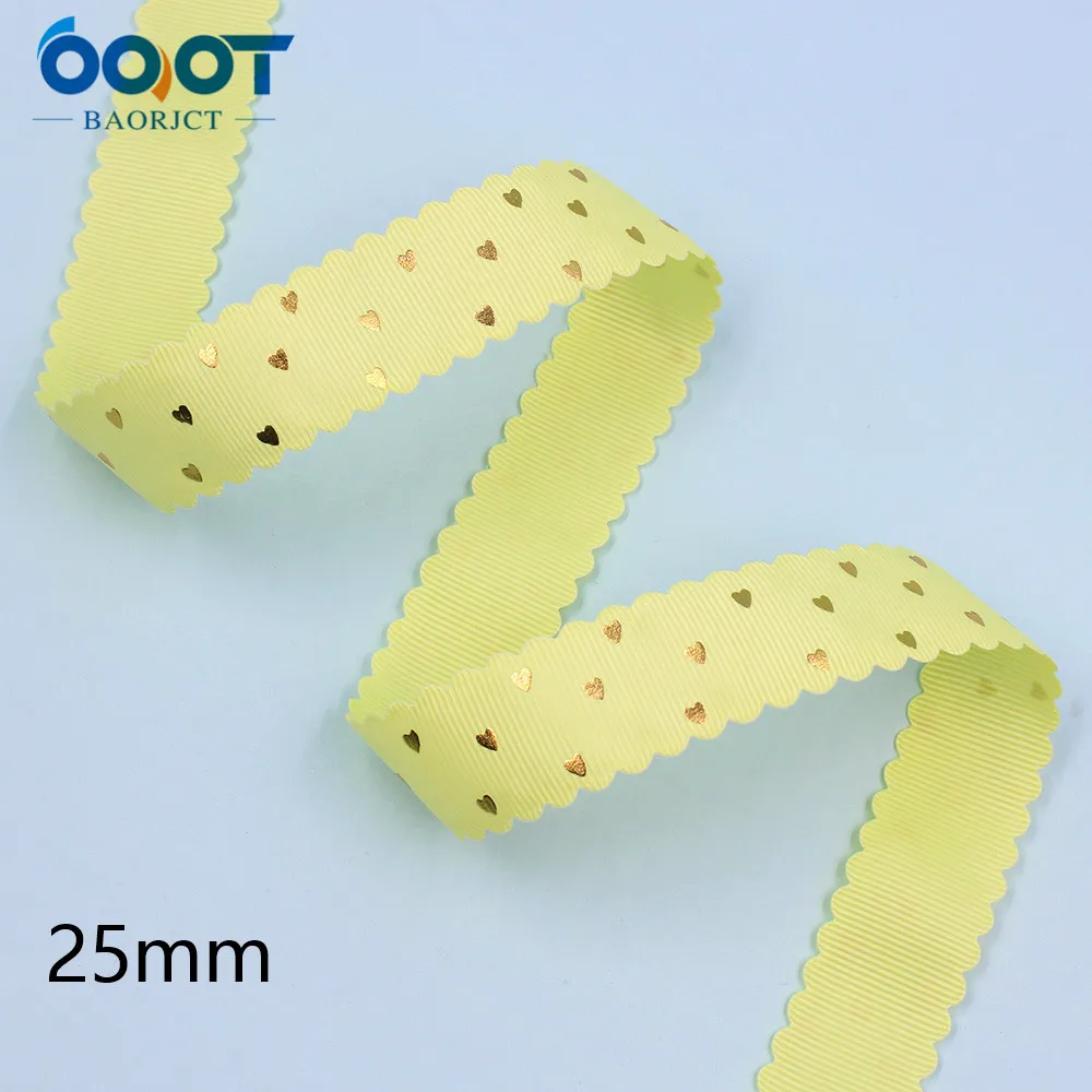 L-20602-463,25mm,10yards Solid color Love Bilateral flower hot stamping grosgrain Ribbons,bow cap DIY Gift wrap decorations