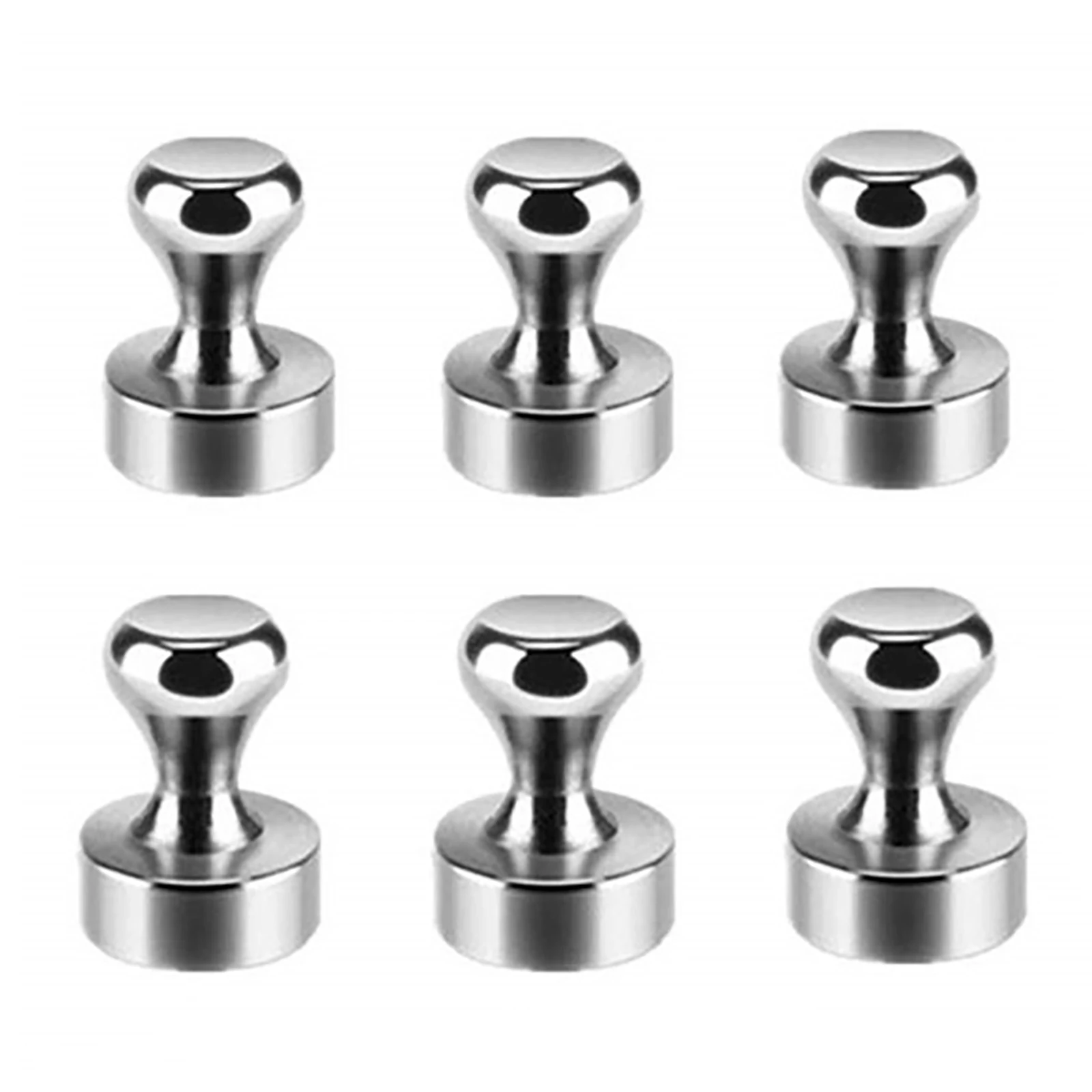6Pcs perni di spinta magnetici ufficio neodimio metallo perni forti cono magnete in acciaio inossidabile per bacheca magnete frigorifero