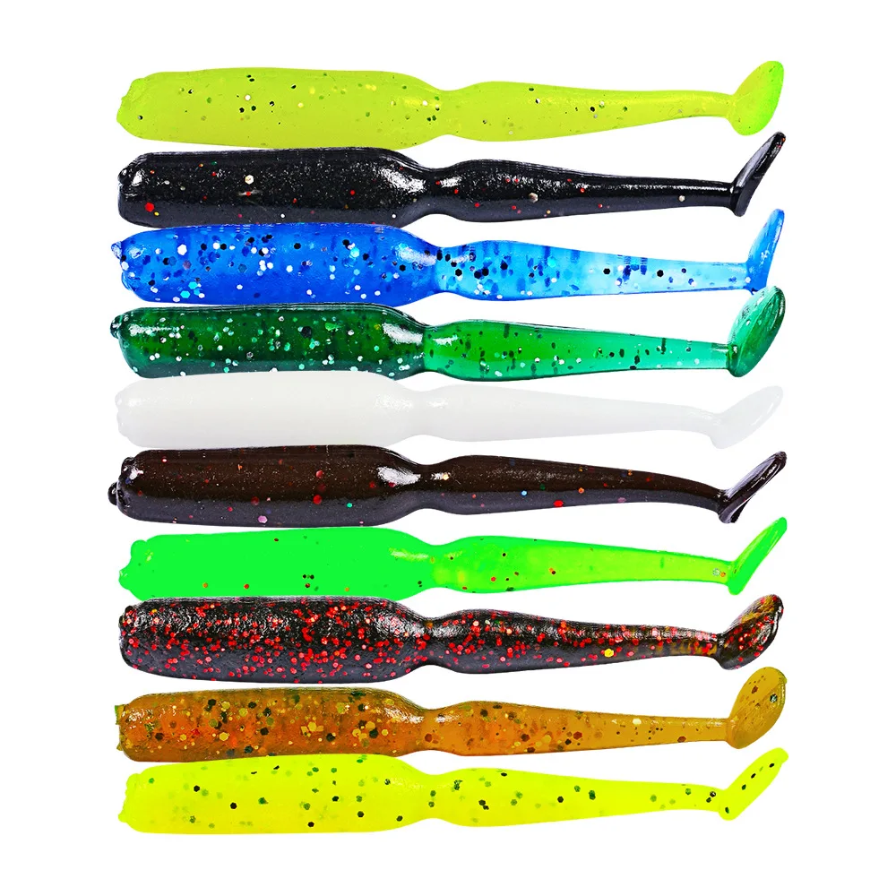 10pcs soft Jig Swim Shad Fishing Tackle 7.5/5.5cm 1.5/3.5g Artificial Bait Vivid Worm Soft Lures Silicone Pesca Fishing Wobblers