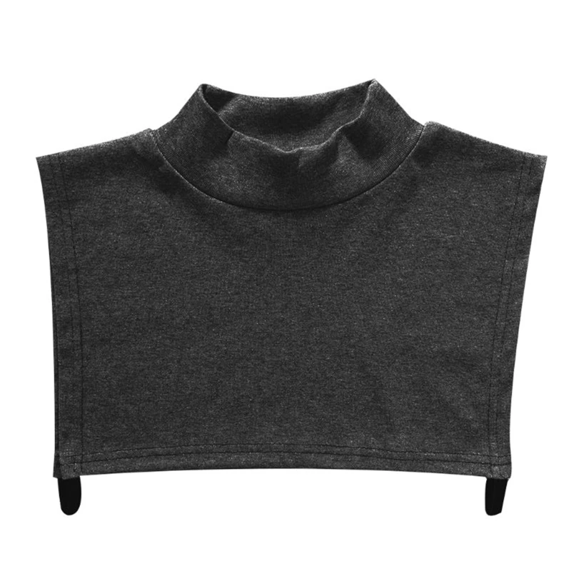 Women Men Winter Cotton Turtleneck Half Top Dickey Detachable Pullover False Fake Collar Simple Solid Color Neck Warmer