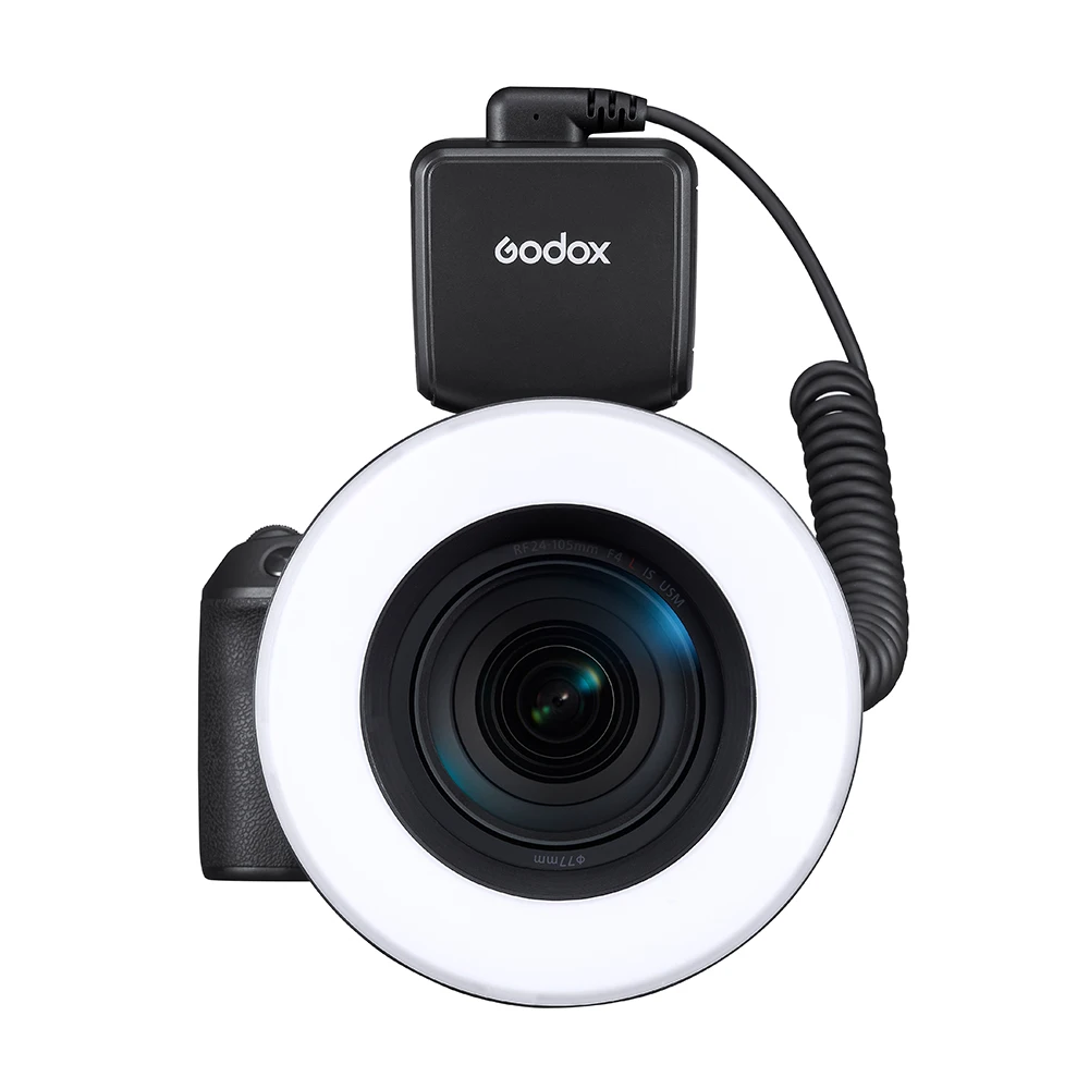 Godox RING72 Macro LED Ring Light 360 Degree Rotation Video Shooting Light Led Photographic Video Camera Lamp Studio Lighting