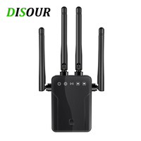 DISOUR M-95B Wireless Repeater Wifi Router 300M Signal Amplifier Extender 4 Antenna Router Signal Amplifier For Office Home