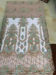 3Types handmade full stones embroidery French mesh African lace Nigeria lace suitable for high-end Evening dress wedding fabric