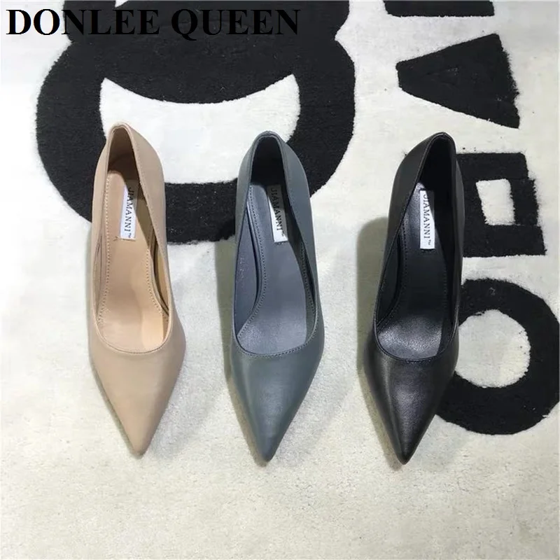 DONLEE QUEEN Female Women Pumps Sexy High Thin Heel Pointed Toe Shallow Shoes For Party Wedding Shoe Lady Pumps zapatos de mujer