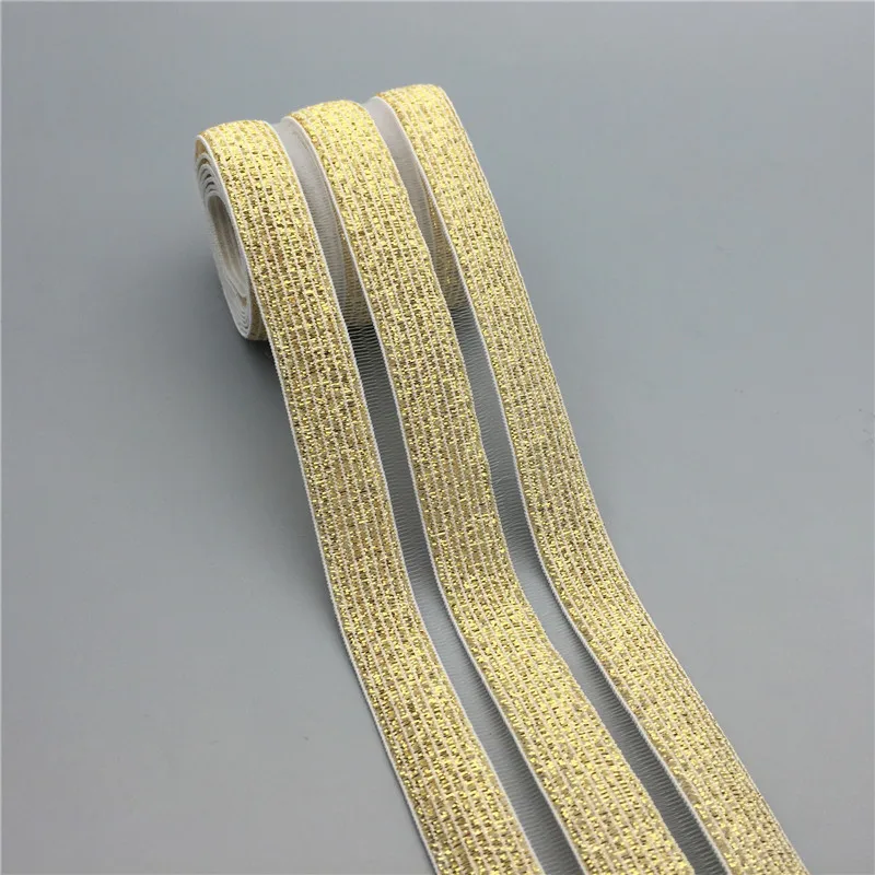 Black White Elastic Band 50mm 90mm Glitter Gold Silver Mesh Garment Elastic Belt Girl Dress Sewing DIY Crafts Accessories 1meter