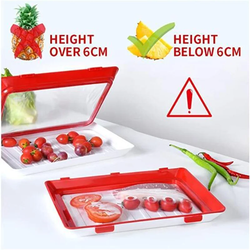 Creative Food Fresh-keeping Tray Food Vacuum Fresh-keeping Clapboard Refrigerator Food Storage