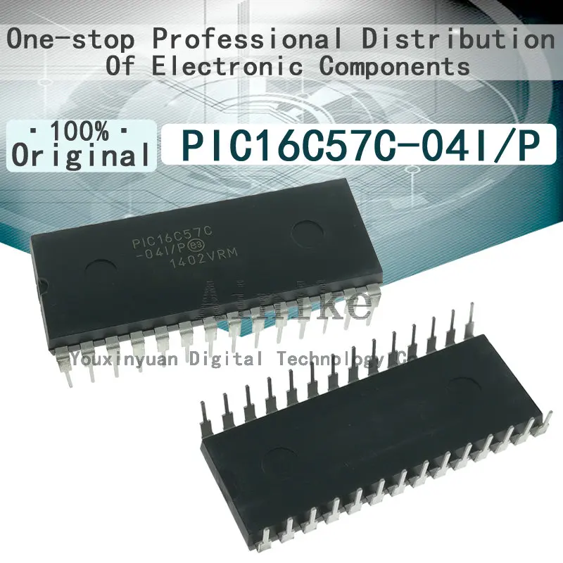 

10/Pcs PIC16C57C-04I/P New Original In-line DIP-28 integrated circuit PIC series 8-bit Microcontroller IC MCU 4MHz 3KB（2K x 12）