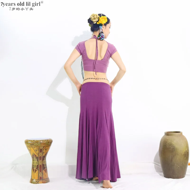 زي الرقص الشرقي Ats القبلي ليكرا تشولي بأكمام قصيرة للنساء ELL110