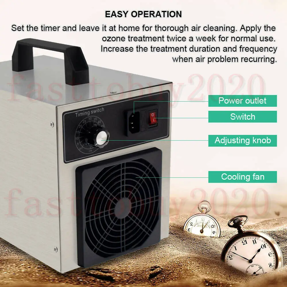 110V 30000 Mg/giờ Máy Tạo Ozone Máy Lọc Không Khí Khói Tẩy Phòng Nhà Ozono Loại Bỏ Formaldehyde Bảo Hành 1 Năm
