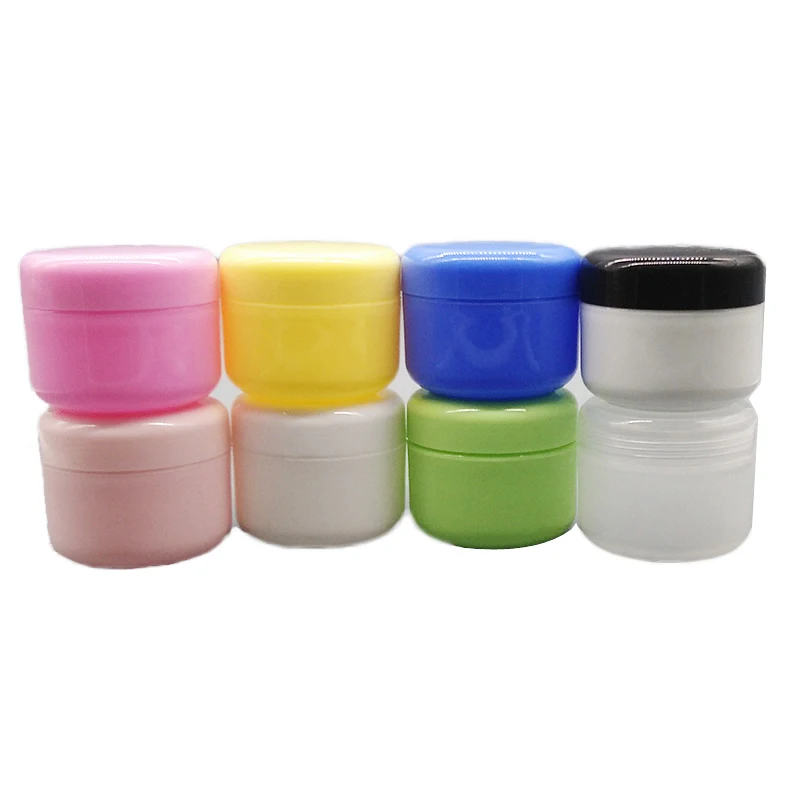 80pcs Cosmetic Packaging 50g Cream Pot Empty Bottle Plastic Jar with Screw Cap and Inner Lids