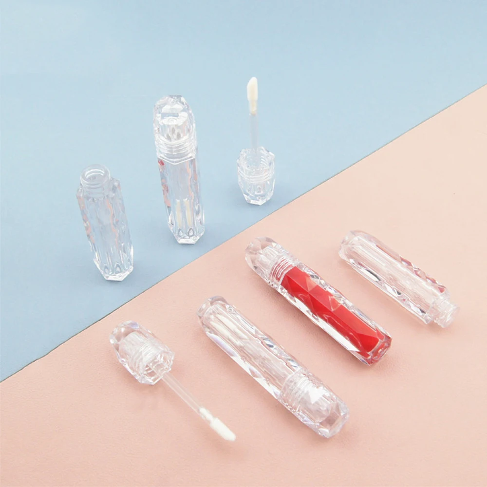 3ml ABS Clear Crystal Lipstick Bottle Lip Gloss Tubes Lip Glaze Bottle Tube Women Girls Beauty Makeup Tool DIY Sample Vials