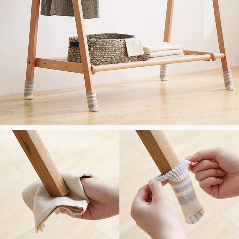 

4 Pcs Cat Chair Foot Cover Package Protection Stool Foot Cover Furniture Table Chair Leg Cover