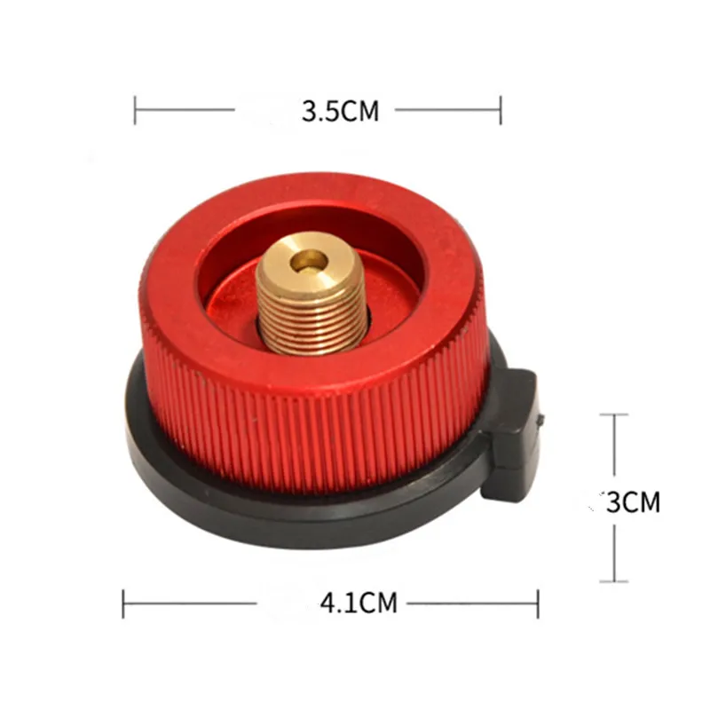 Mini estufa de Gas para acampar, quemador portátil para cocinar al aire libre, adaptador de cabezal de conversión de Gas con función de Gas de cierre automático