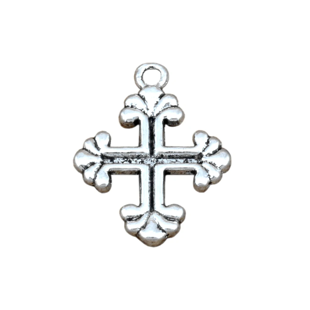 Vintage Crucifix Cross Charms Pendants 100Pcs 15x20mm Alloy Fashion Jewelry DIY Fit Bracelets Necklace Earrings