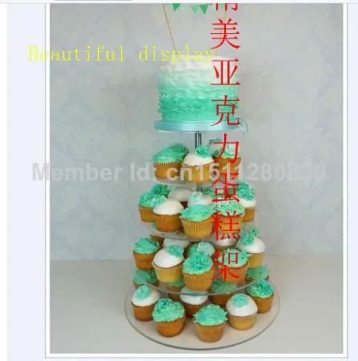 

New fine transparent acrylic stand wedding cake tower 5 tier birthday cake decoration acrylic cupcake stand wedding decoration