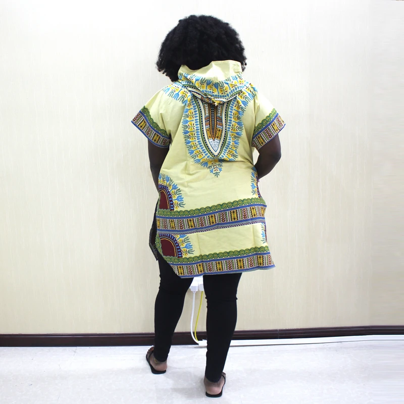 2020 New High Quality 100% Cotton African Clothing Dashiki Print Top For Unisex Fashion Lengthen Hoodies