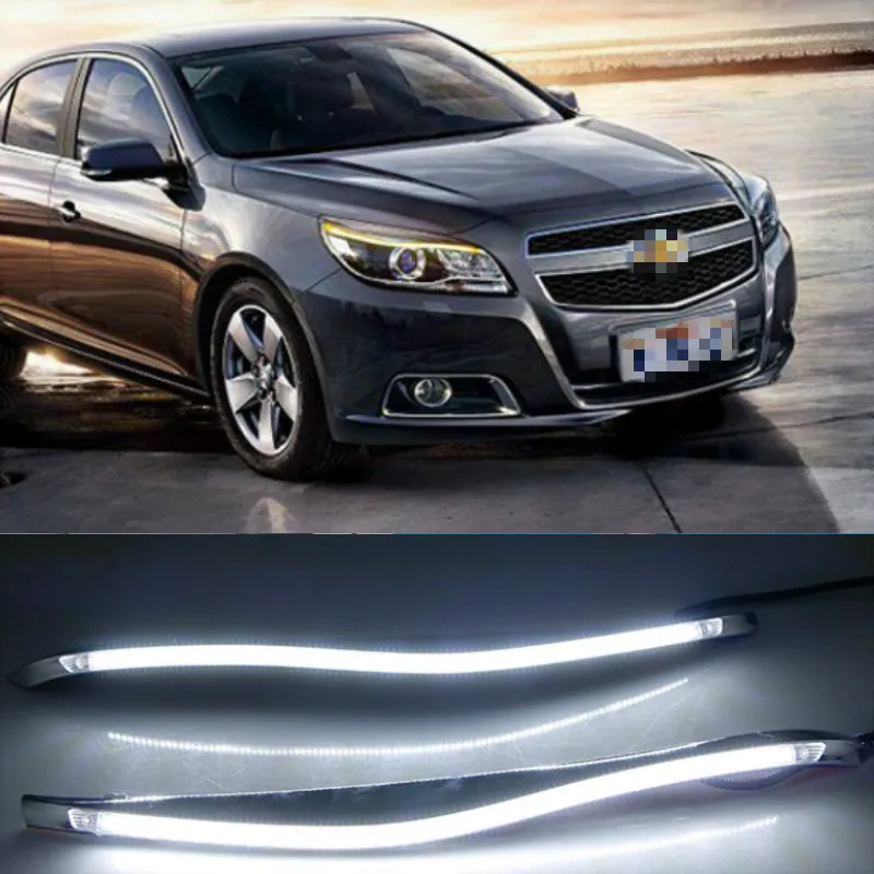 

LED Eyebrow Daytime Running Light DRL With Yellow Turn Signal Light For Chevrolet Malibu 2012 2013 2014 2015