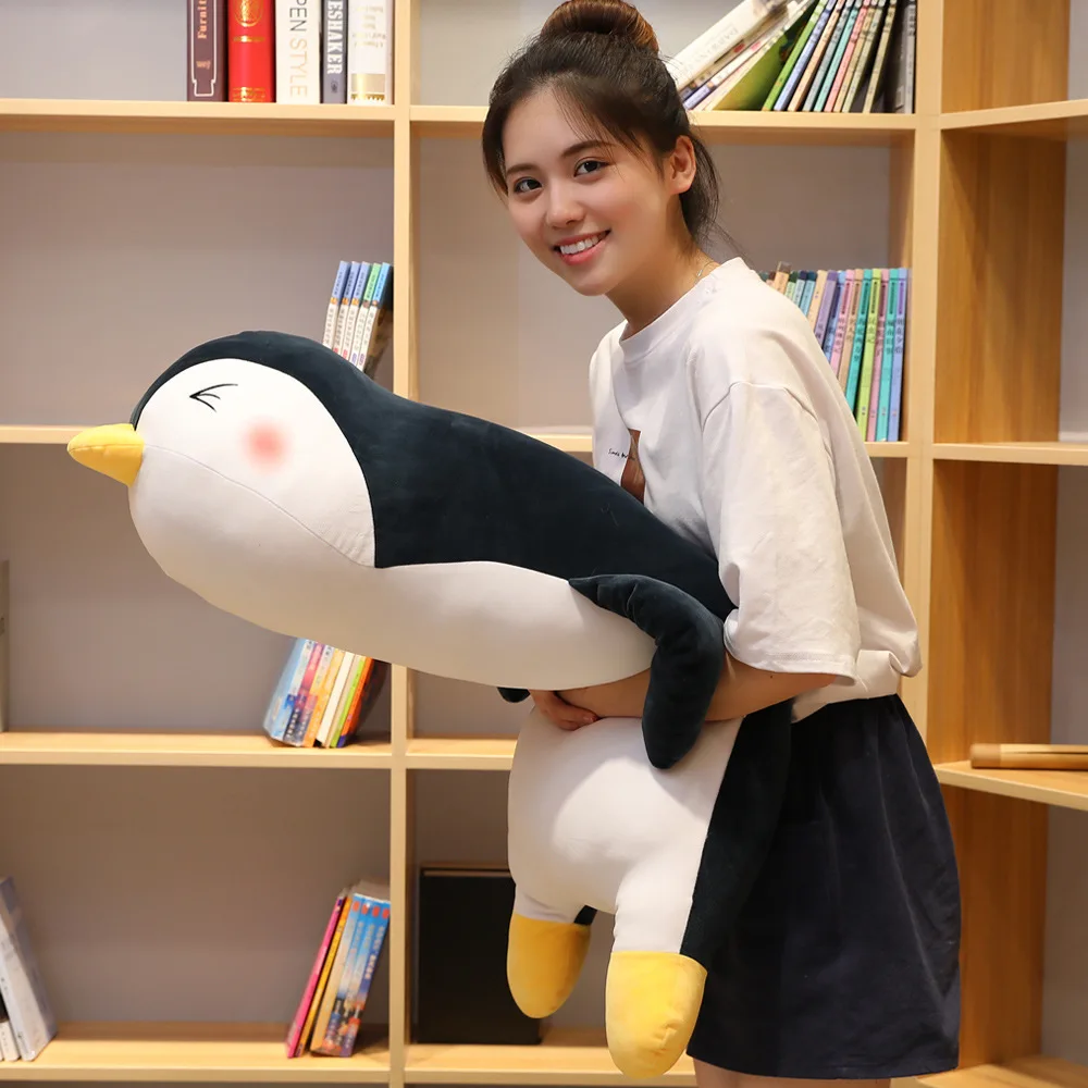 New Arrive 30-100CM Super Soft Lying Penguin Plush Toys Stuffed Cute Animal Children Lovely Cartoon Pilllows Gift For Kids