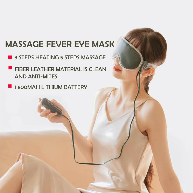 Portable USB Heating Steam Eyeshade Eye Mask  Travel Rest Aid  Blindfold Relax Massager for Relieve Eye Fatigue Sleeping Well