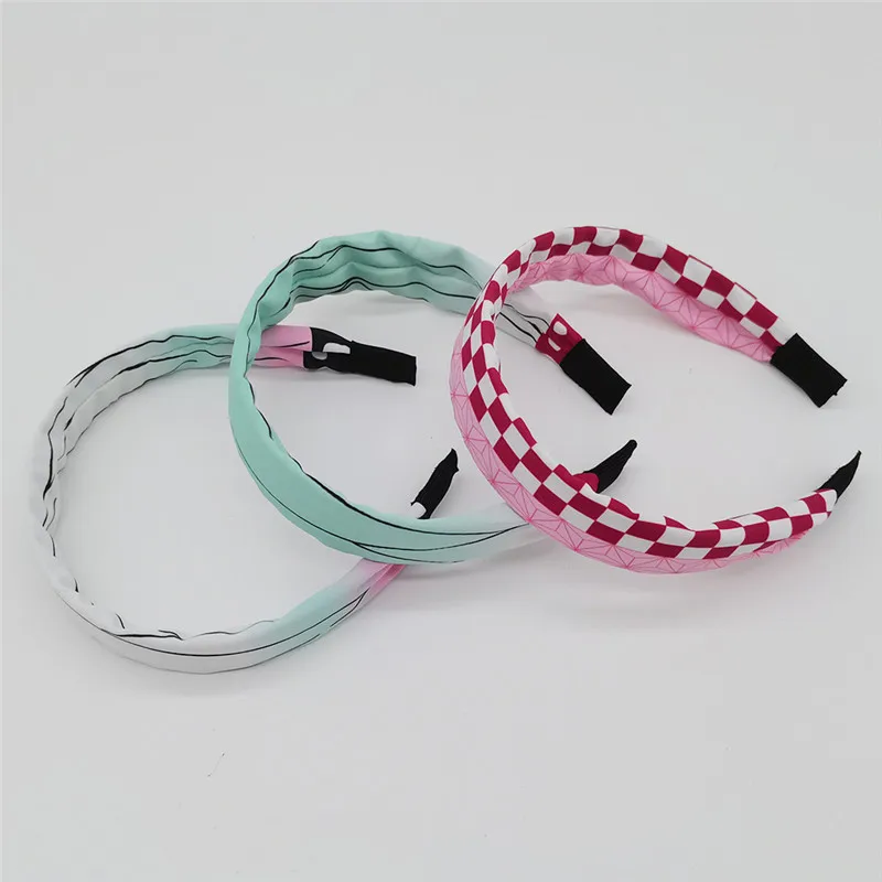 Anime Hair Band para Meninas, Kamado Nezuko, Kochou Shinobu, Cosplay Headdress, Acessórios para Cabelo, Presentes