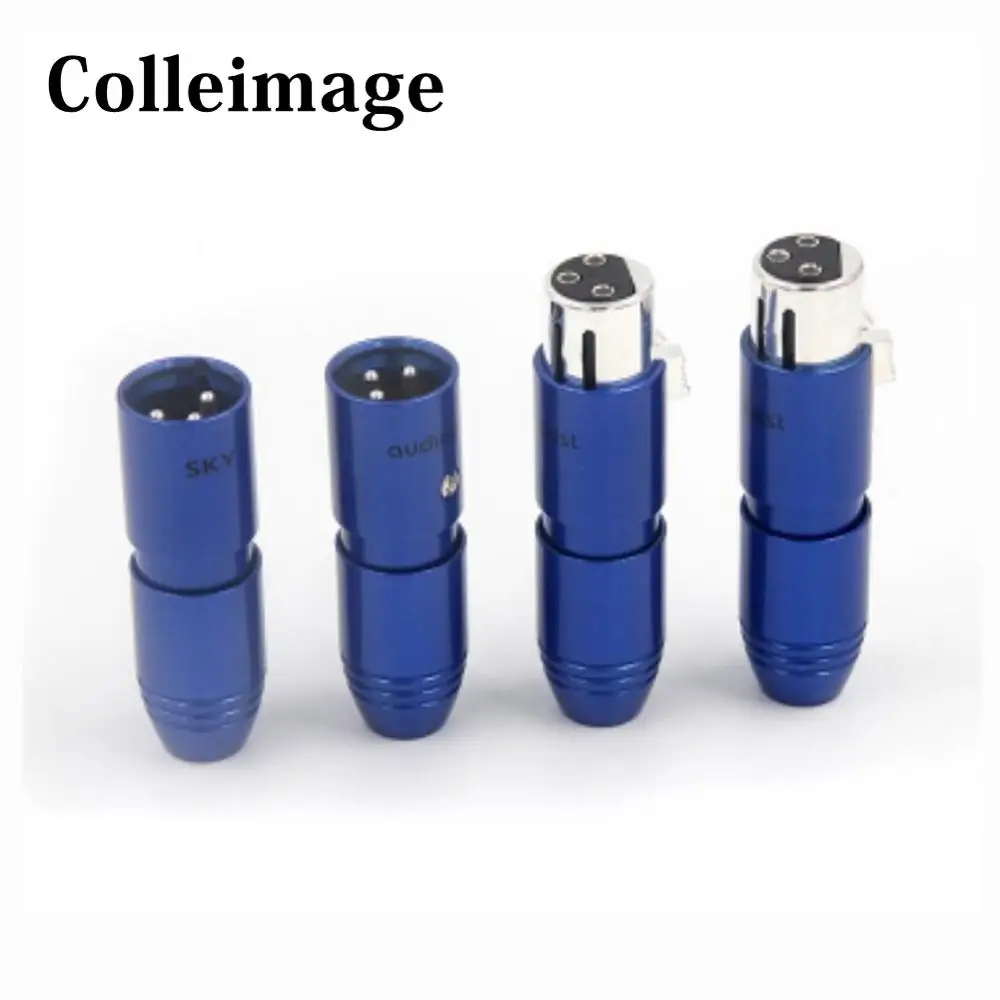 

Colleimage 4pcs Hifi XLR Connector Balance Terminal 3 Pin Male XLR Plug For XLR Connectors for Diy