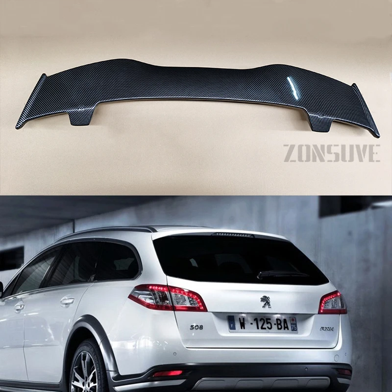 For Peugeot 508 Sw Rxh 2015-11 Spoiler ABS Plastic Hatchback Roof Rear Wing Body Kit Accessories