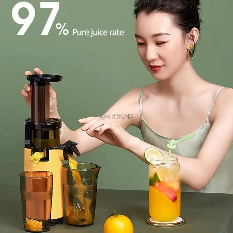 220V Slow Juicer Extractor Fruit Groente Squeezer Draagbare Blender Fruitpers Elektrische Druk Juicer Machine Filter-Gratis