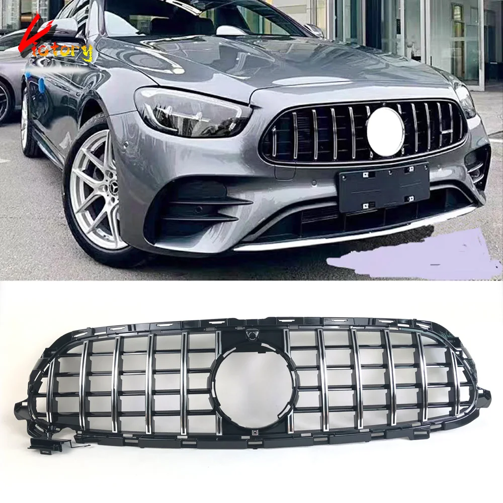 

Racing Grille For Mercedes E Class W213 E260l E300l E350l 2021+ ABS Front Bumper Car Body Kit