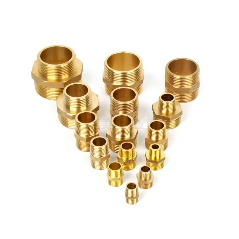 

Brass Hex Nipple Pipe Fitting Copper Adapter 1/8 1/4 3/8 1/2 3/4 Male Equal Reducing Coupler Connector Water Gas Plumbing Joint